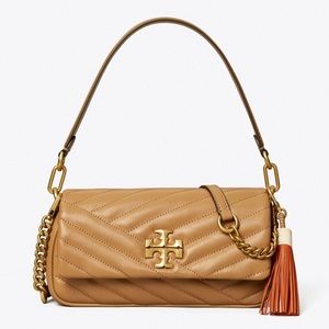 *New with Tags* KIRA CHEVRON TASSEL SMALL FLAP SHOULDER BAG in Dusty Almond